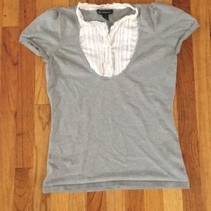 Gray dress shirt to dress up or down.